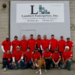 Our crew sporting red shirt Friday in support of our troops!