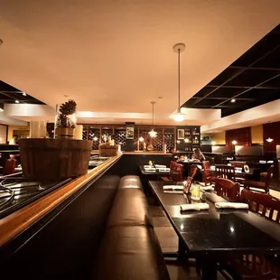 interior, sushi and sashimi