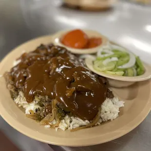 Beef Tips and Rice