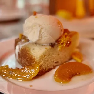 Peach upside down cake