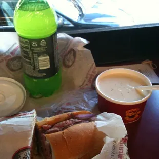 #4 Summer Street Sandwich with a cup of soup and drink...under $10.  Deal!