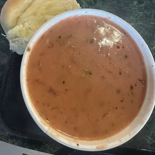 Soup of the Day- flamed tomato