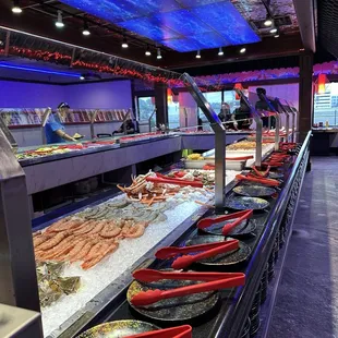 interior, sushi and sashimi