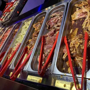 a variety of hotpots