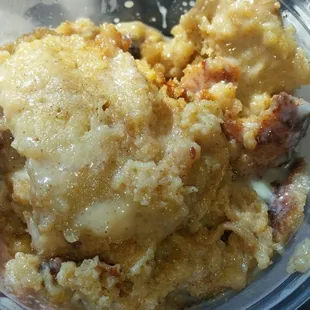 Bread pudding with a cream sauce. Oh this was so good.