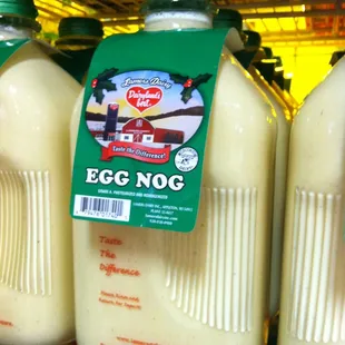 eggs nog in a grocery store