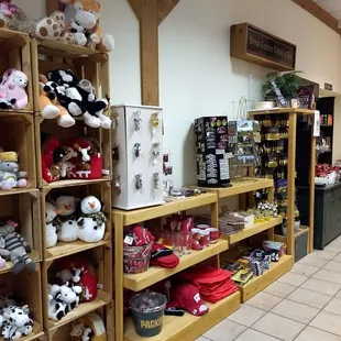a wide selection of stuffed animals