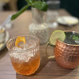 Old Fashioned and Mediterranean Mule