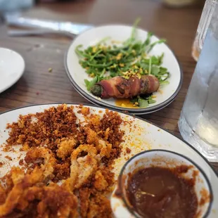 Calamari and Hummus Poppers not shown on menu