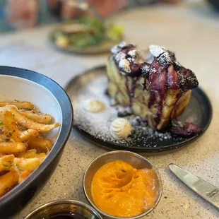 a plate of food on a table