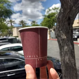 Small cup of Espresso packs a lot of flavor. Robusto!