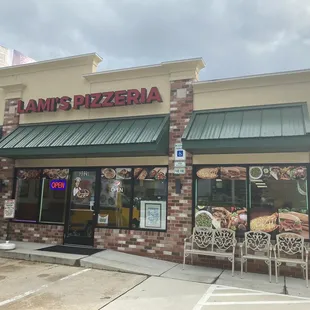 the front of the restaurant