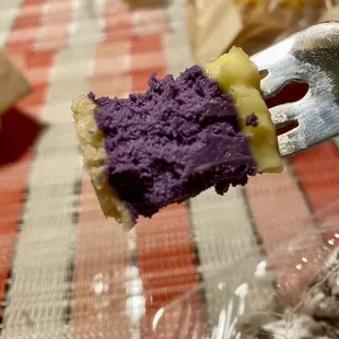 Slice of Ube Cheesecake