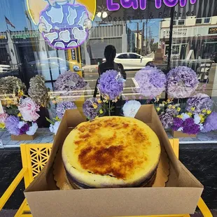 Ube Cheesecake Creme Brulee