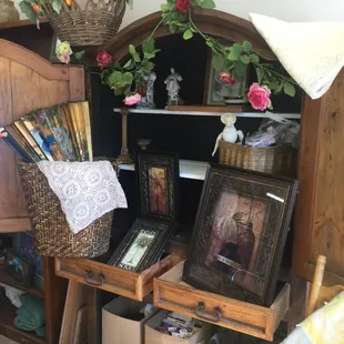 We acquired this armoire and change this display often