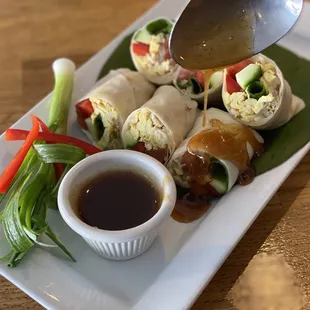 Fresh wrap spring roll is one of the daily special