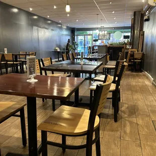 Clean dining area
