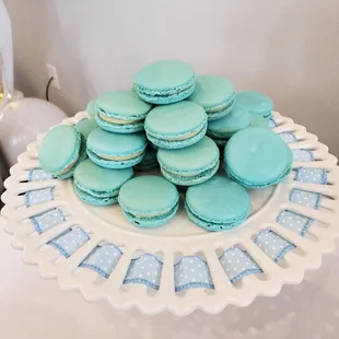 a stack of macarons