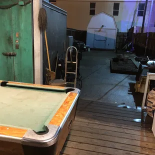 The pool table out back (exposed)