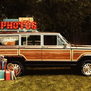 Our Grand Wagoneer photo booth is perfect for large, outdoor events!