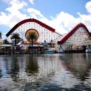 The view from our seats: the Incredicoaster!