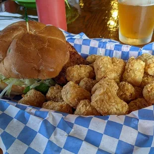 Southern fried chicken burger