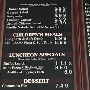 Menu prices not honored