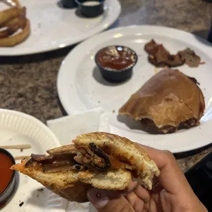 Roast beef bbq sandwich is mid. Pastrami is way better