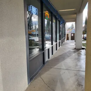 Entry to pizza place