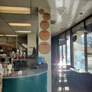 Side view wirh pictures of pizza dimensions