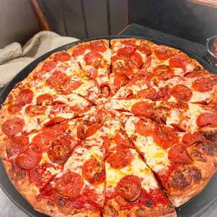 Double pepperoni pizza?