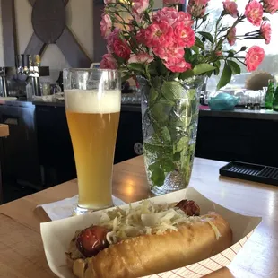 Polish sausage and Pilsner
