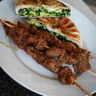 Lamb Skewer x 3 x 3 ans chive dumpling