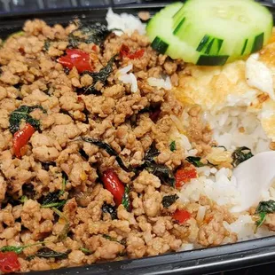 a meal in a plastic container