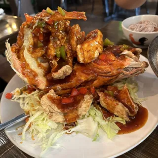 Pla Lad Prik ** (Fillet branzino fish)