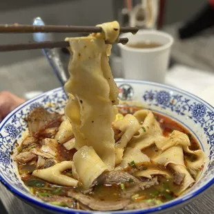 Lan with thick flat noodles