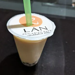 Jasmine milk tea with tapioca (small)