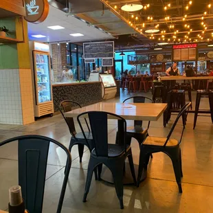 Cafeteria style seating