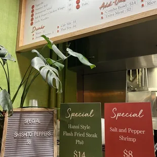 Special menu
