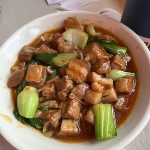 Pork belly noodles