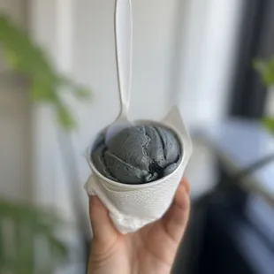 Black sesame scoop