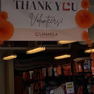 thank you volunteers banner