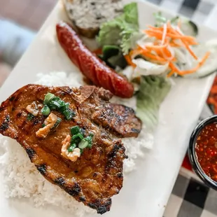 a plate of food on a table