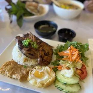 Pork Chop rice plate - @rayz