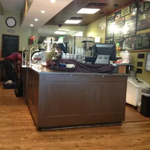 the interior of a restaurant