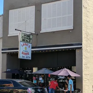 the outside of the building