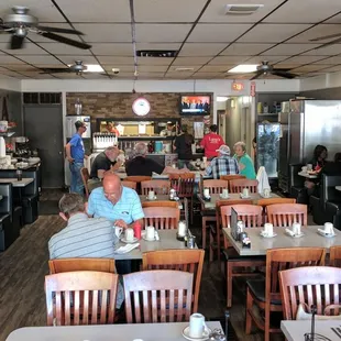 people sitting at tables