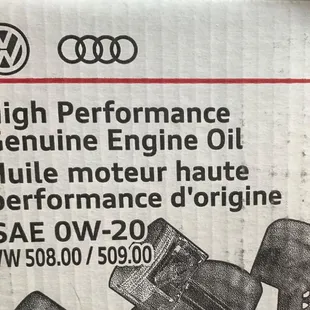 Have a 2019 VW or Audi? We have your dealer specialty oil in stock!