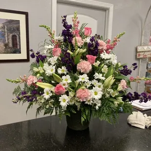 Funeral alter arrangement