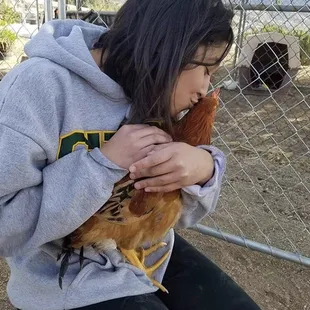 I rescued lucky from this slaughterhouse. The owners wife was an amazing woman for sparing a chickens life